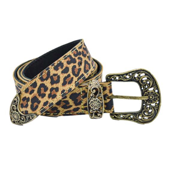 Cinturón Cuero Animal Print